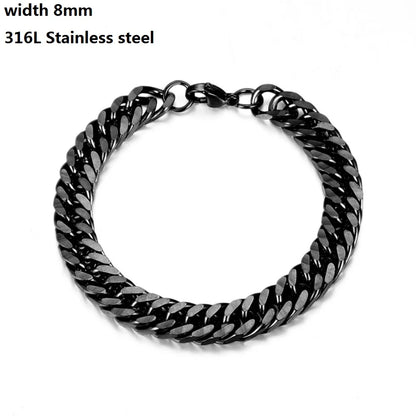 316L Stainless Steel Cuban Chain Bracelet for All - Smarsty