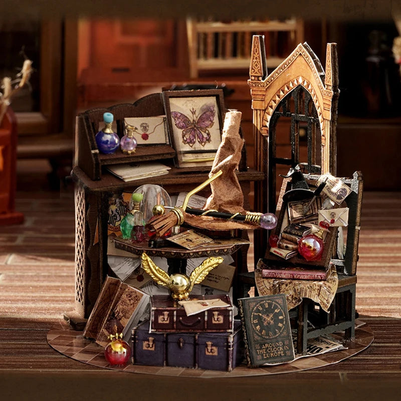 Mini DIY Kit For Doll House Making And Assembling Room Models Toys Home And Bedroom Decorations With Furniture Wooden Crafts by Smarsty