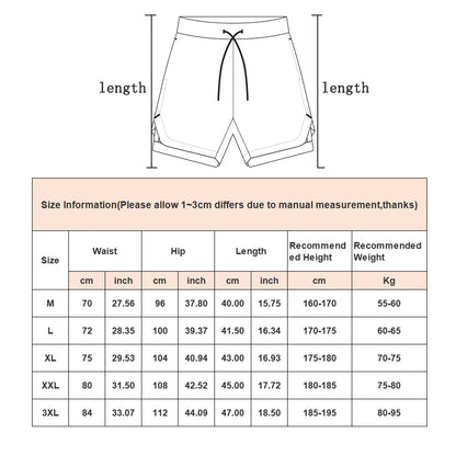 Camo Running Shorts Men Gym Sports Shorts 2 In 1 Quick Dry Workout Training Gym Fitness Jogging Short Pants Summer Men Shorts - Smarsty