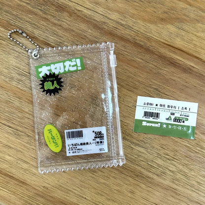INS Transparent Candy Bag Badge Holder Korean Photocard Holder Display Bag Pendant Idol Photo Card Protective Cover Card Holder