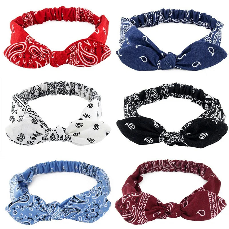Boho Soft Elastic Headband For Women Vintage Cross Knot - Smarsty