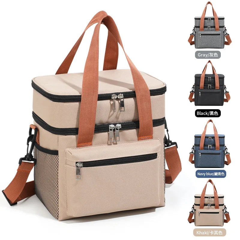 Insulated Cooler Lunch Bag Tote For Women Men Travel - Smarsty