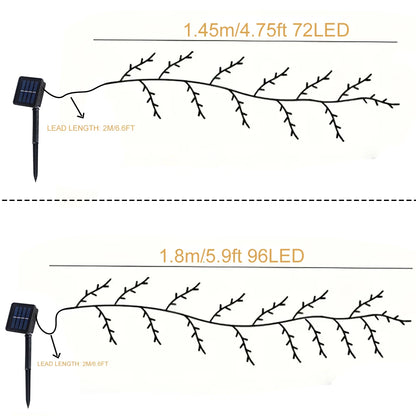 Outdoor Lighting Light String Solar Tree and Vine Lamp 96LED Tree Branches Light Waterproof Garland Home Decorative Lights
