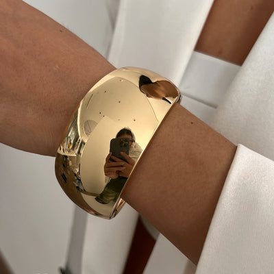 Punk Chunky Metal Cuff Bracelet for Unisex - Smarsty