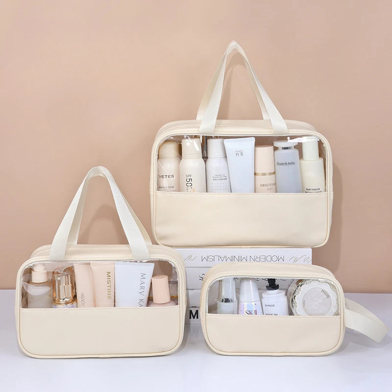 Transparent Travel Cosmetic Bag Large Capacity Waterproof - Smarsty