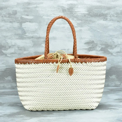 Genuine Leather Tote Bag For Women With Crossbody Strap - Smarsty