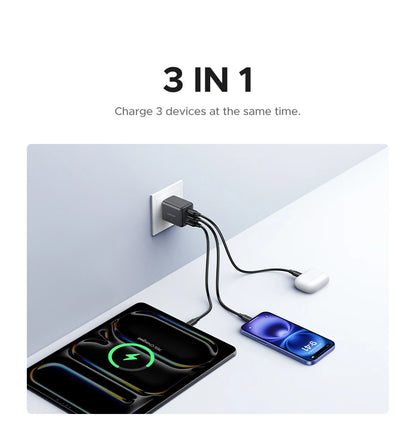 【US Plug】UGREEN 20W 30W GaN Charger Mini PD 3.0 USB C Phone Charger For iPhone 16 15 14 Pro Samsung S25 Xiaomi Tablet iPad Air