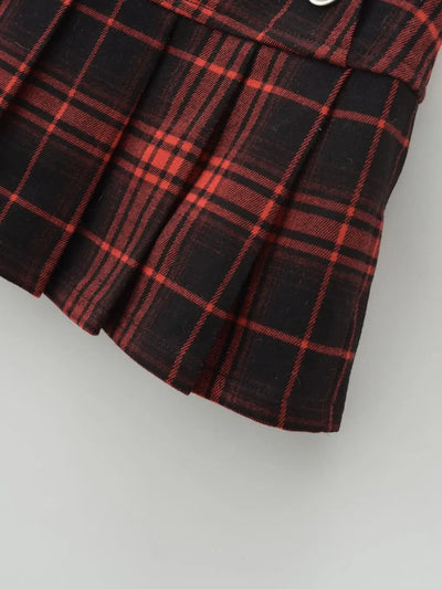 Summer Mini skirts for woman vintage korean fashion plaid skirts for women y2k skirts pleated red plaid skirts preppy style - Smarsty