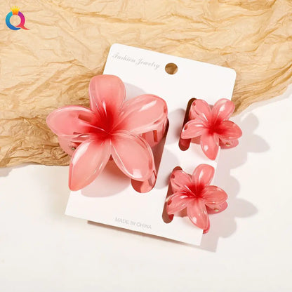 Hawaiian Flower Hair Claw Clips For Thin Hair Lightweight - Smarsty