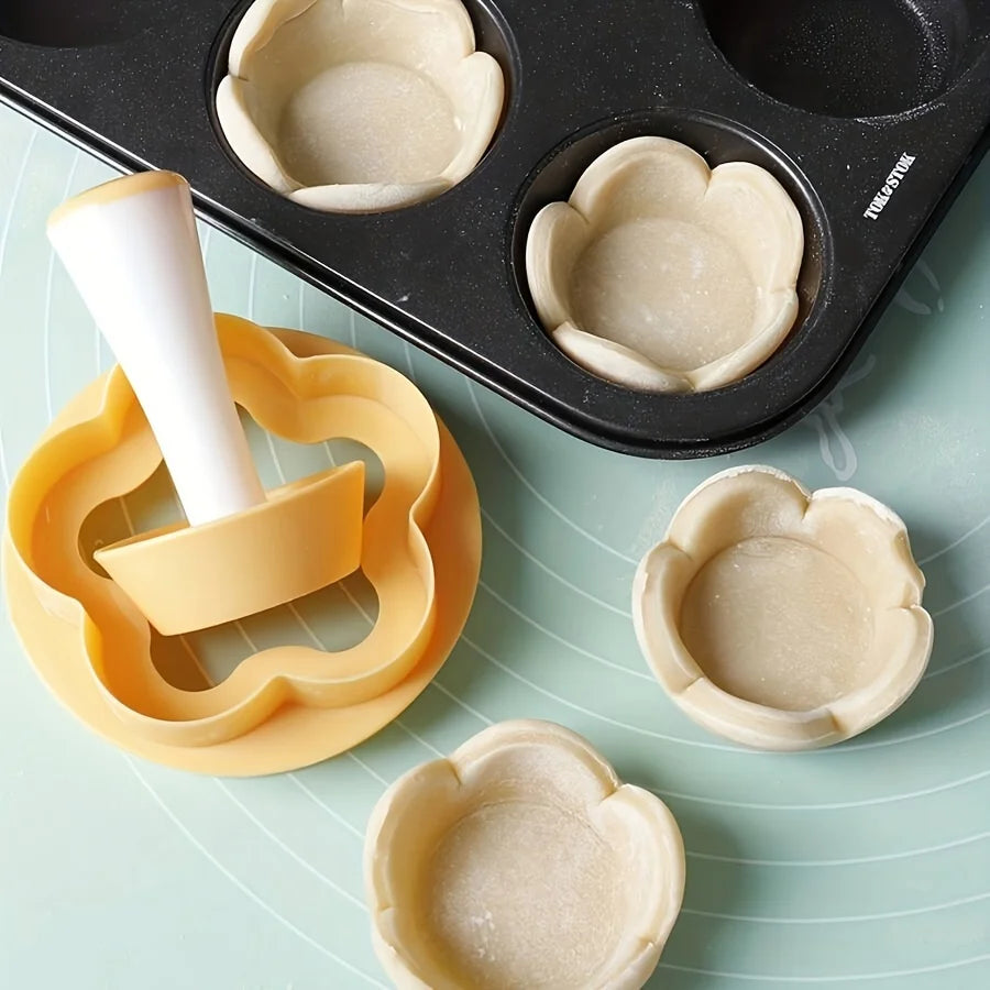 Flower Shaped Pastry Dough Tamper Set for Baking - Smarsty