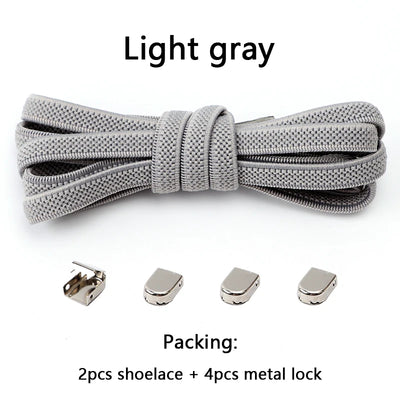 No Tie Elastic Shoe Laces One Size Fits All Adult and Kids Shoes Shoelaces for Sneakers Shoelace Tieless Flat Expand Shoestrings - Smarsty
