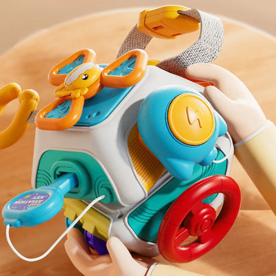 Montessori Sensory Toys Baby Busy Cube Activity Travel Toy Educational Learning Fidget Toys for Fine Motor Skills Children Gift - Smarsty