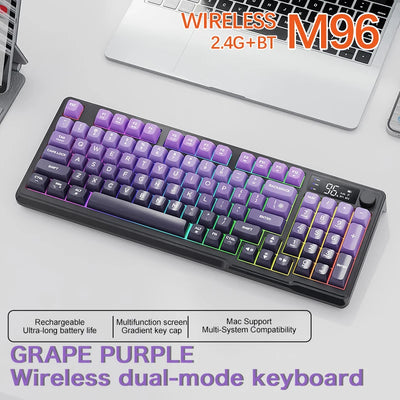 Wireless Keyboard With Screen Bluetooth Multi Device Linking - Smarsty