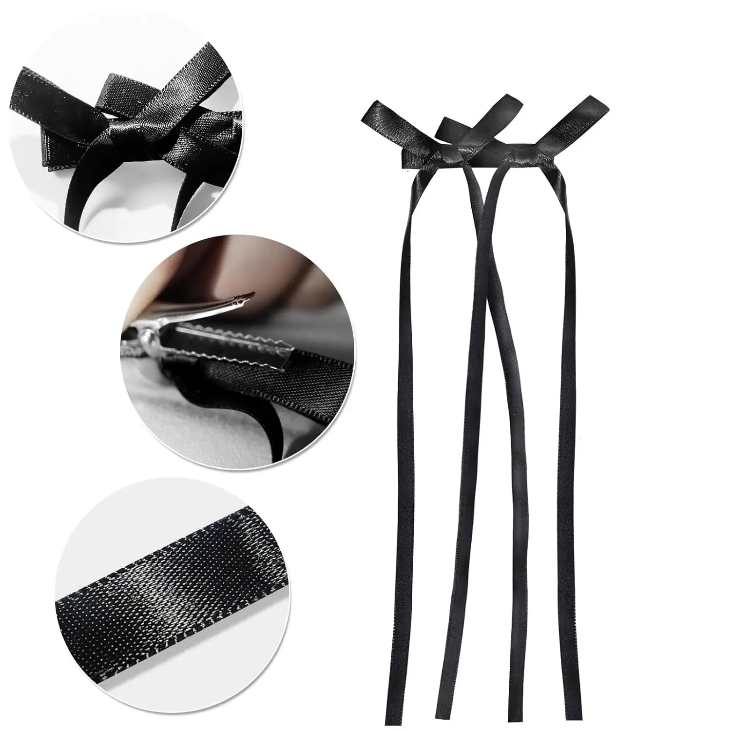 Fabric Hair Bow Clips Set for Women and Girls - Smarsty