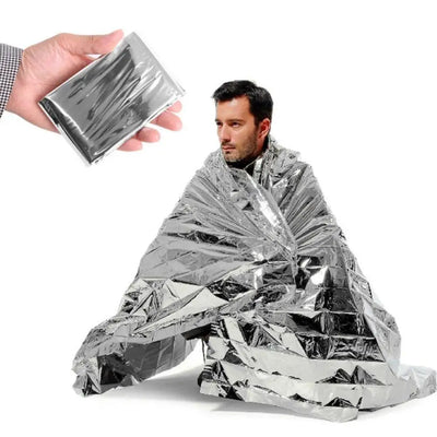 1-10PCS Emergency Blanket Outdoor Survive First Aid Military Rescue Kit Windproof Waterproof Foil Thermal Blanket for Camping by Smarsty