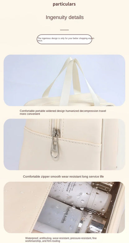Portable Travel cosmetic bag Women Transparent Makeup Bag Large-Capacity Bath Wash Bags Multifunction Waterproof Storage Case - Smarsty