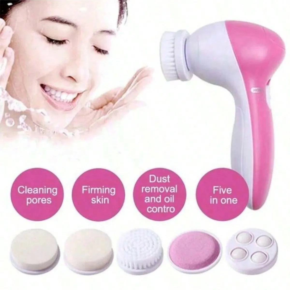 Electric Facial Cleaner 5 In 1 Spa Massager Tool - Smarsty
