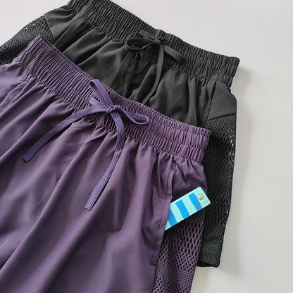 Women's Yoga Shorts High Waist Sport Fitness 2 in 1 Workout Shorts Running Pants Sports Shorts Casual Gym Quick Drying Shorts - Smarsty