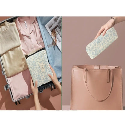 1pcs Cute Quilted Cotton Makeup Bag Women Zipper Cosmetic Organizer Cloth Handbag Box Shape Portable Toiletry Case for Girls - Smarsty