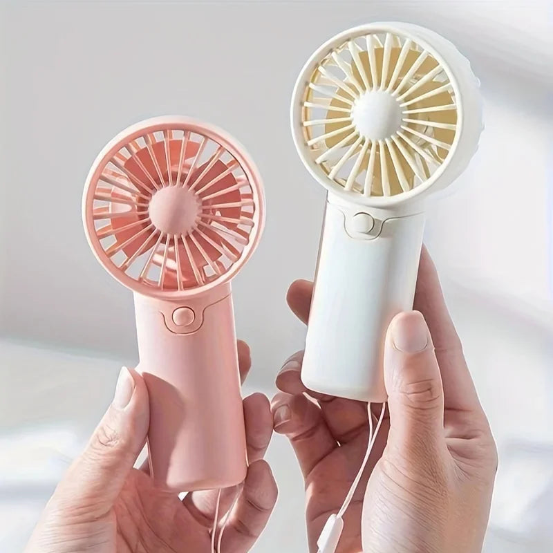 2025 Cute Mini Fan Portable Handheld Fan Lightweight Handy Fan Pocket Size Low Noise Small Electric Fan Student Gift Outdoor Fan - Smarsty