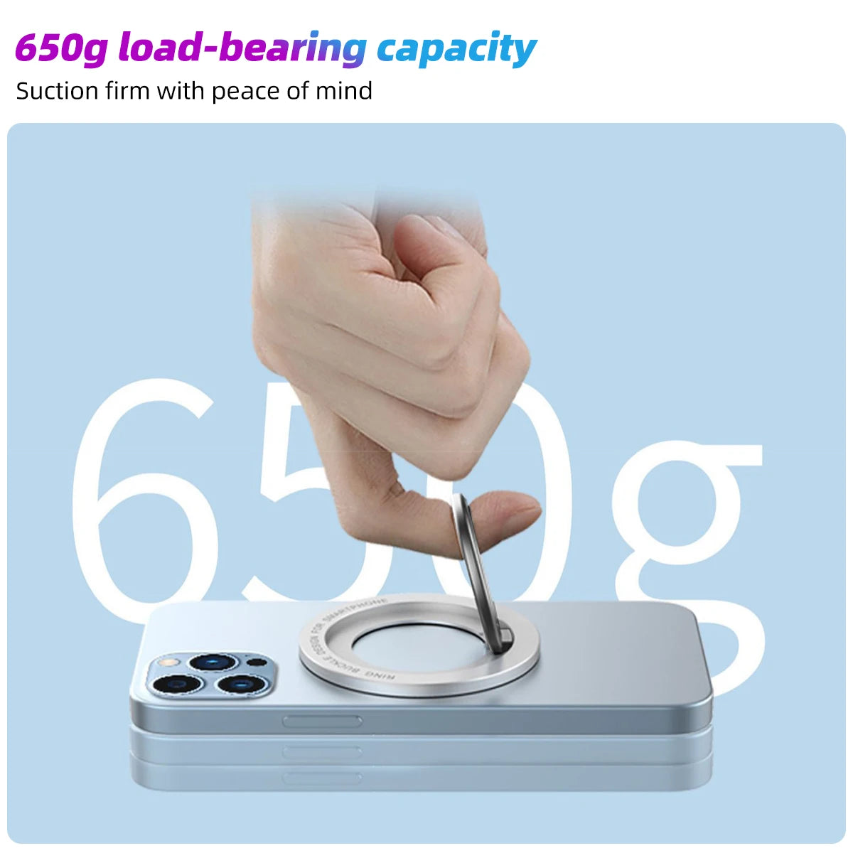 360 Degree Magnetic Phone Holder Stand With MagSafe Ring - Smarsty