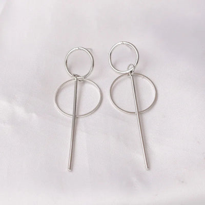 Gold Metal Drop Earrings with Irregular Heart Design for Women - Smarsty