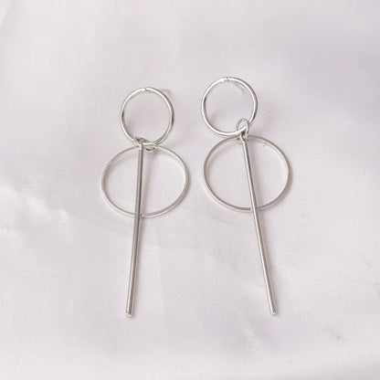 Gold Metal Drop Earrings with Irregular Heart Design for Women - Smarsty