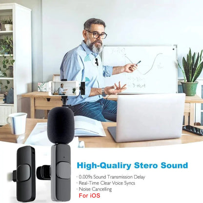 Wireless Lavalier Microphone for iPhone and Android - Smarsty