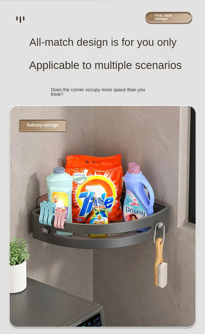 2PCS No Drill Bathroom Shelves for Easy Storage - Smarsty