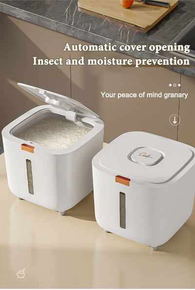 Insect Proof Moisture Proof Rice Box Grain Sealed Jar Kitchen Container 5/10KG Storage Kitchen Container Storage Box with Lid by Smarsty