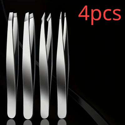 Ouriner Stainless Steel Eyebrow Tweezers Set for Precision Hair Removal - Smarsty