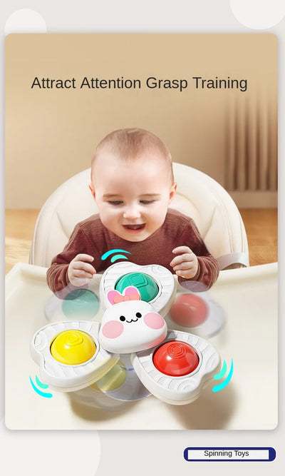 Baby Sucker Spinning Toys Children Bath Montessori Education Rotating 3 Years Bathroom Toys for Toddler Infant Toys for Baby - Smarsty