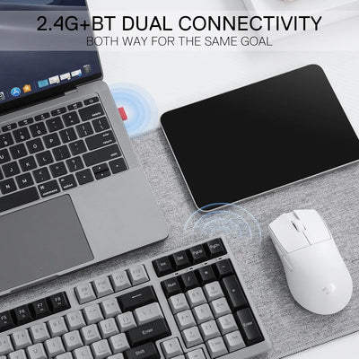 Redragon BK7114 Low-Profile 2.4G BT Wireless Computer 98 Keys Slim Office PC Scissors Mechanism Tactile Quiet Keystroke Keyboard