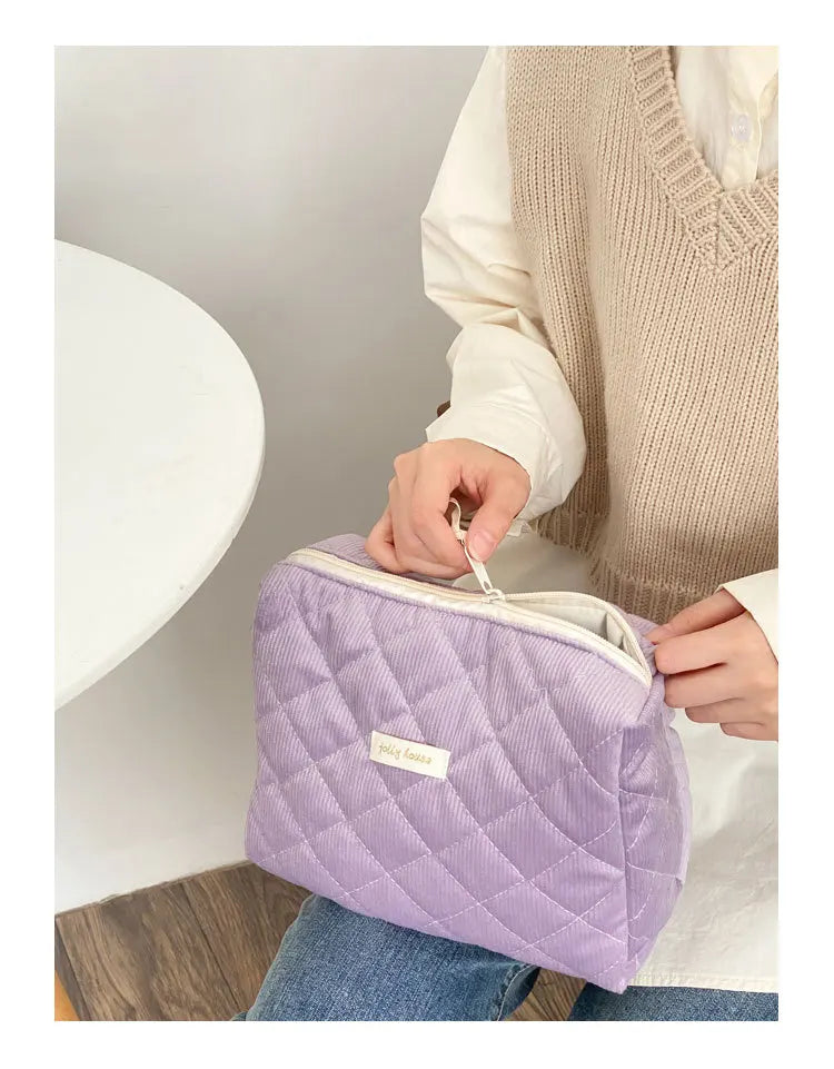 Large Capacity Women's Cosmetic Bags Cases Casual Ladies Small Storage Bag with Zipper Female Travel Clutch Bag Small Handbags - Smarsty