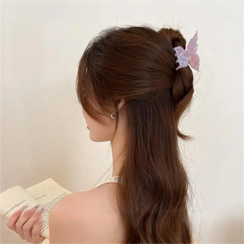 Three Dimensional Butterfly Acetate Hair Clip Lightweight - Smarsty