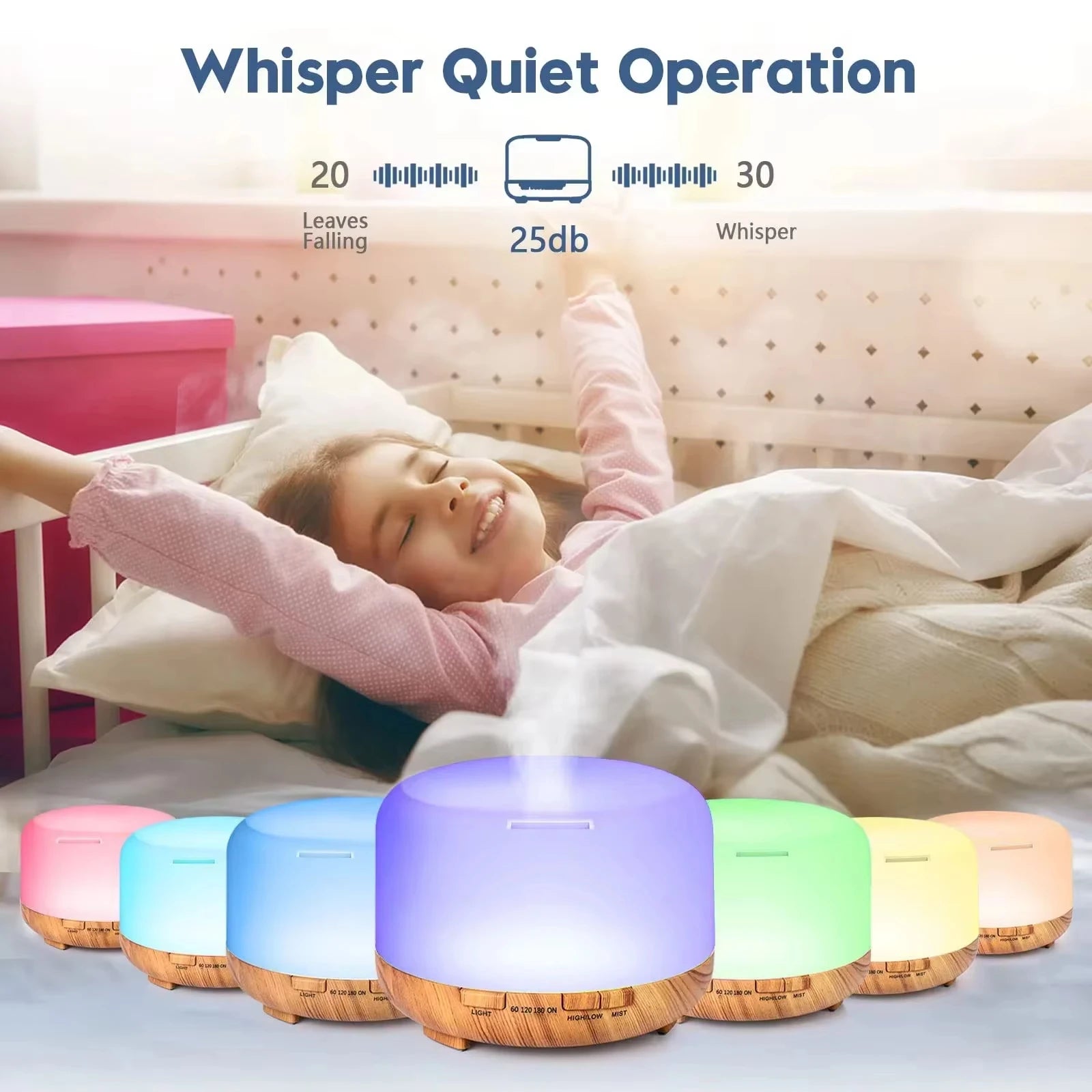 500ML Ultrasonic Cool Mist Humidifier and Essential Oil Diffuser - Smarsty