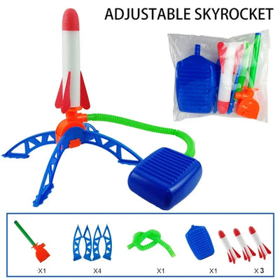 Kid Air Rocket Foot Pump Launcher Outdoor Air Pressed Pedal Soaring Rocket Toys Child Play Set Jump Sport Game Toys For Children - Smarsty