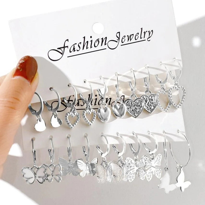 Vintage-Inspired Small Hoop Earring Set for Women - Smarsty