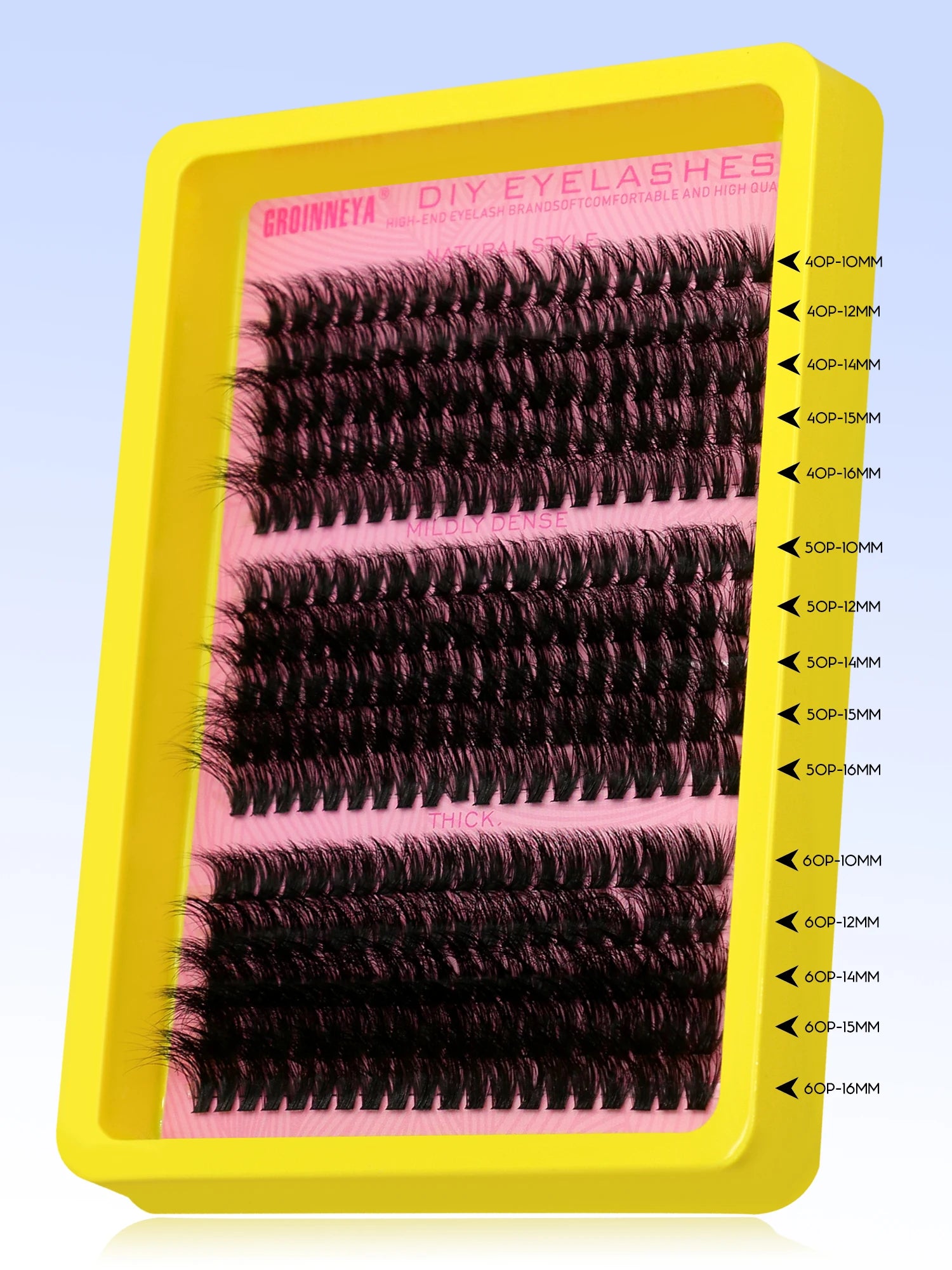 GROINNEYA Fluffy Cluster Lashes Kit for Volume Eyelash Extensions - Smarsty