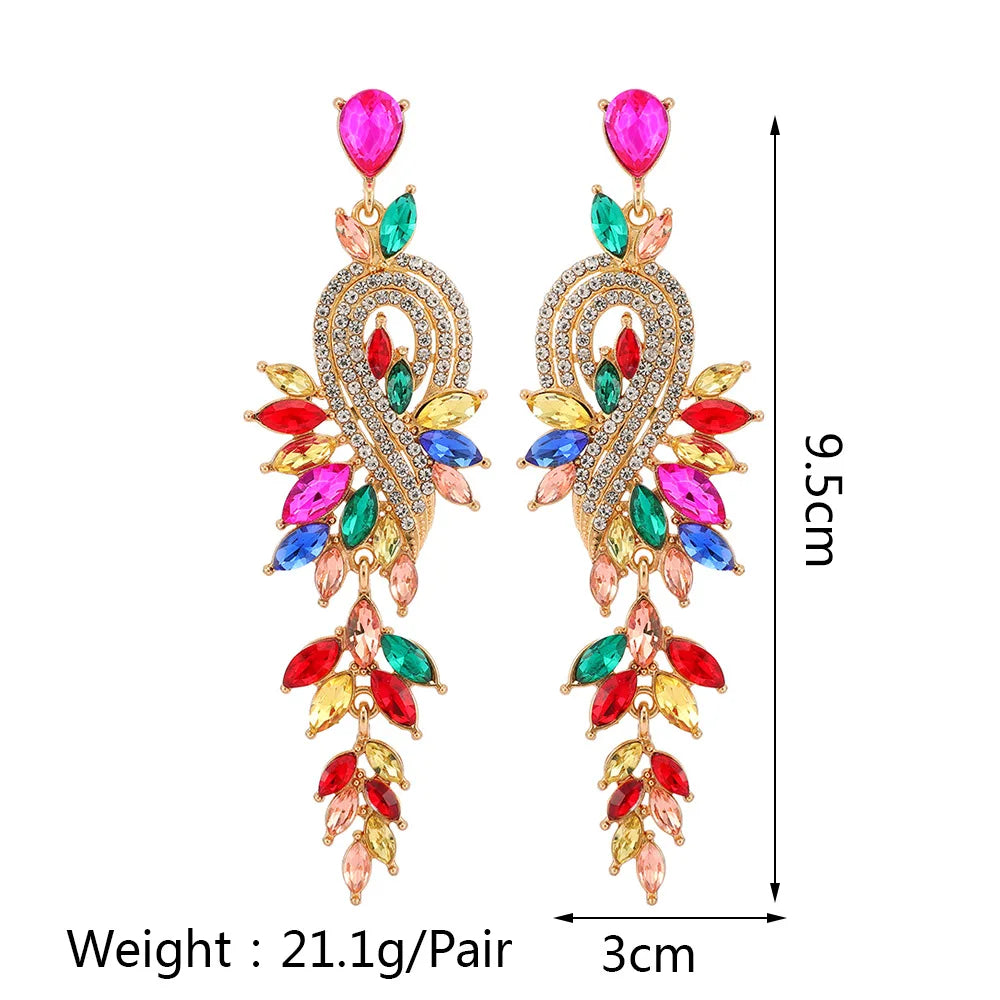 Trendy Long Tassel Leaf Earrings for Unique Holiday Style - Smarsty