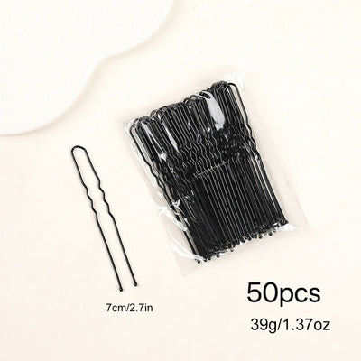 100Pc Bobby Pins Black Secure Hold Salon Hair Kit Set - Smarsty