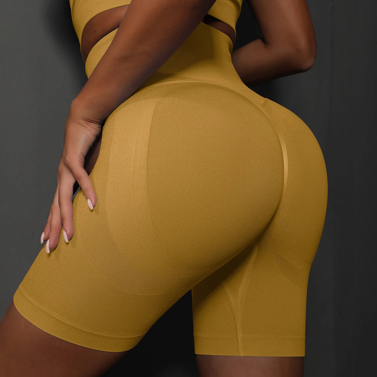 Yoga Shorts Women Sports Shorts Seamless Gym Workout Shorts High Waist Push Up Fitness Sports Shorts Cycling Shorts - Smarsty