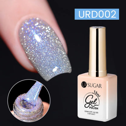 UR Sugar 15ml Silver Reflective Gel Polish for Sparkling Nails - Smarsty