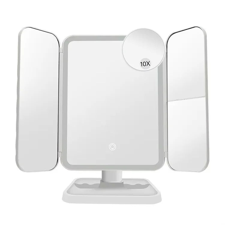 LED Trifold Makeup Mirror with Smart Lighting Feature - Smarsty