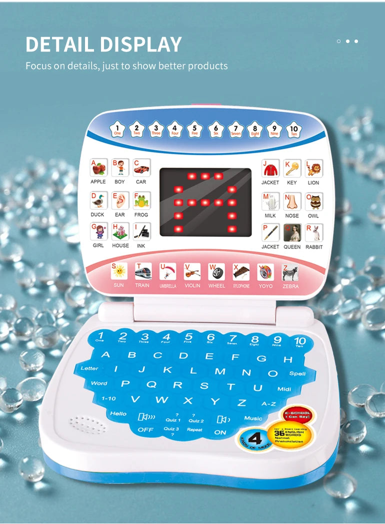 Learning Machine Laptop Computer Child Electronic Preschool Language Education Toys Gift Toddler Kid Developing Cognitive Skills - Smarsty