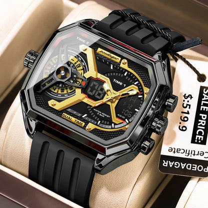 Luxury Men’s Luminous Quartz Watch with LED Calendar - Smarsty