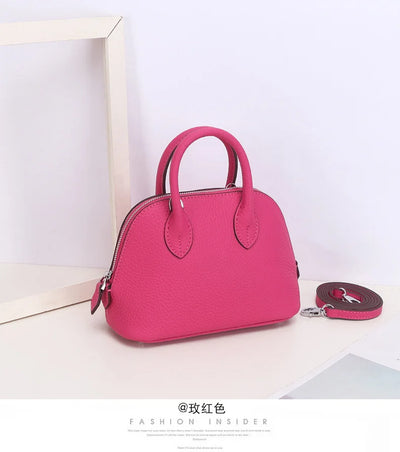 Cow Leather Shell Bag Crossbody Women Messenger Style - Smarsty