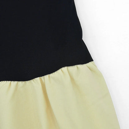 Black Sexy A-Line Dress Summer Strapless Women Slim Fit Off Shoulder Fashion Patchwork Casual Party Female Mini Dresses Clothing