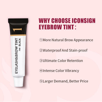 ICONSIGN Eyelash Eyebrow Dye Tint Kit Brow Enhancer Mascara Lift Tinting Tattoo Eyes Makeup Tools - Smarsty