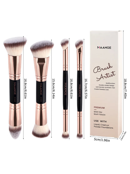 MAANGE 4 Piece Makeup Brush Set for Beginners - Smarsty